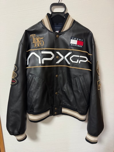 TOMMY HILFIGER APXGP F1 Movie Racing Varsity Jacket "Black"