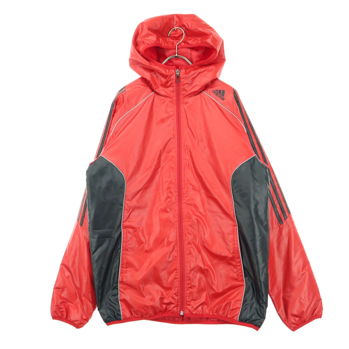 adidas アディダス シャカシャカ フード付 中綿ジャケット L レッド