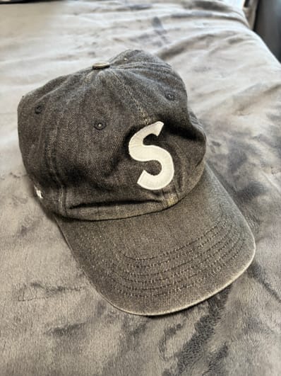 Supreme Kevlar Denim S Logo 6-Panel "Black"