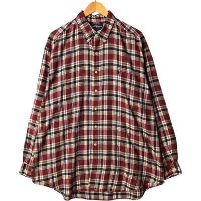 古着 ラルフローレン Ralph Lauren BLAKE 長袖 ボタンダウンチェックシャツ メンズXL相当/eaa570161