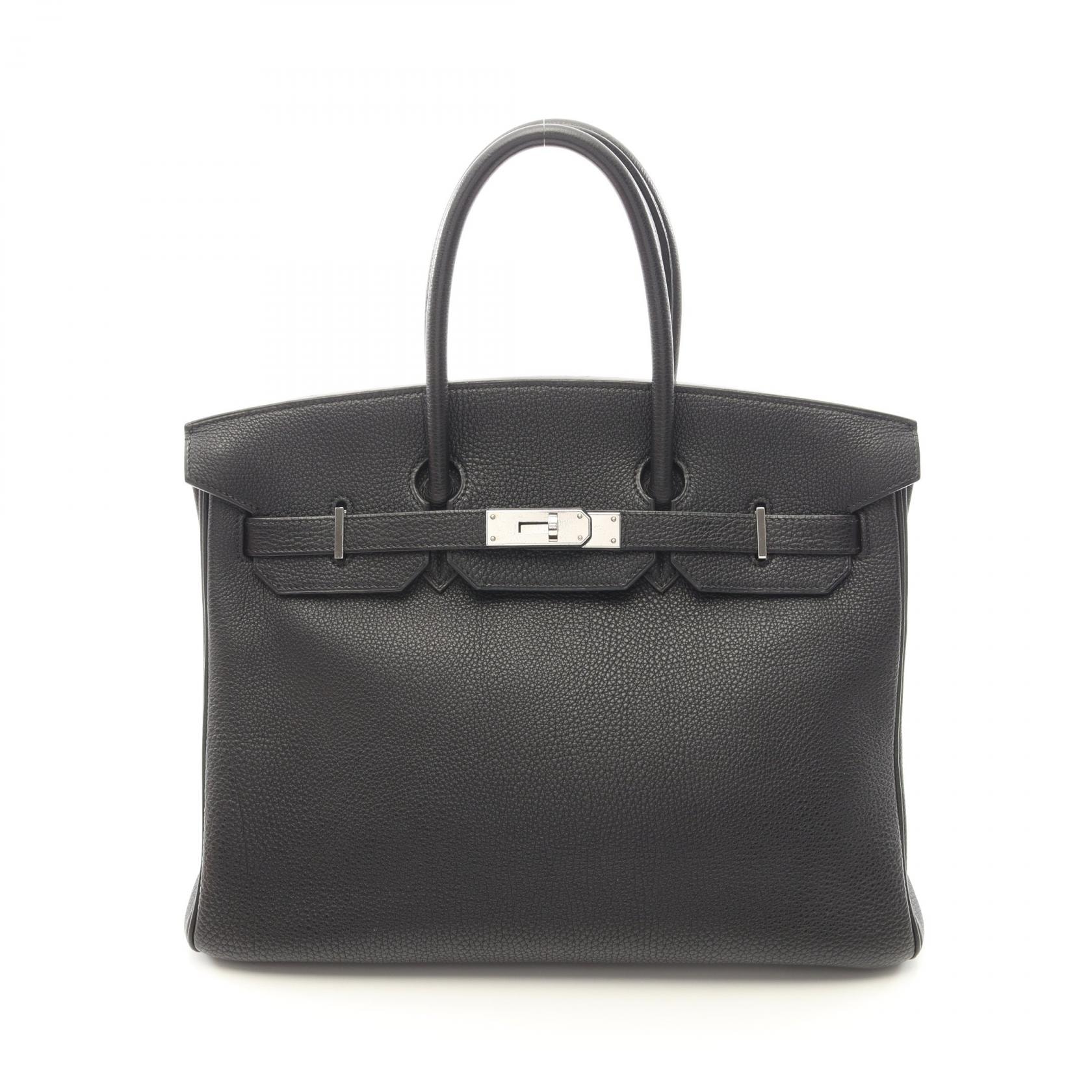 エルメス HERMES バーキン35 ハンドバッグ バッグ レザー トゴ トゴ □F刻印(2002年製造) レディース ブラック系 【中古】