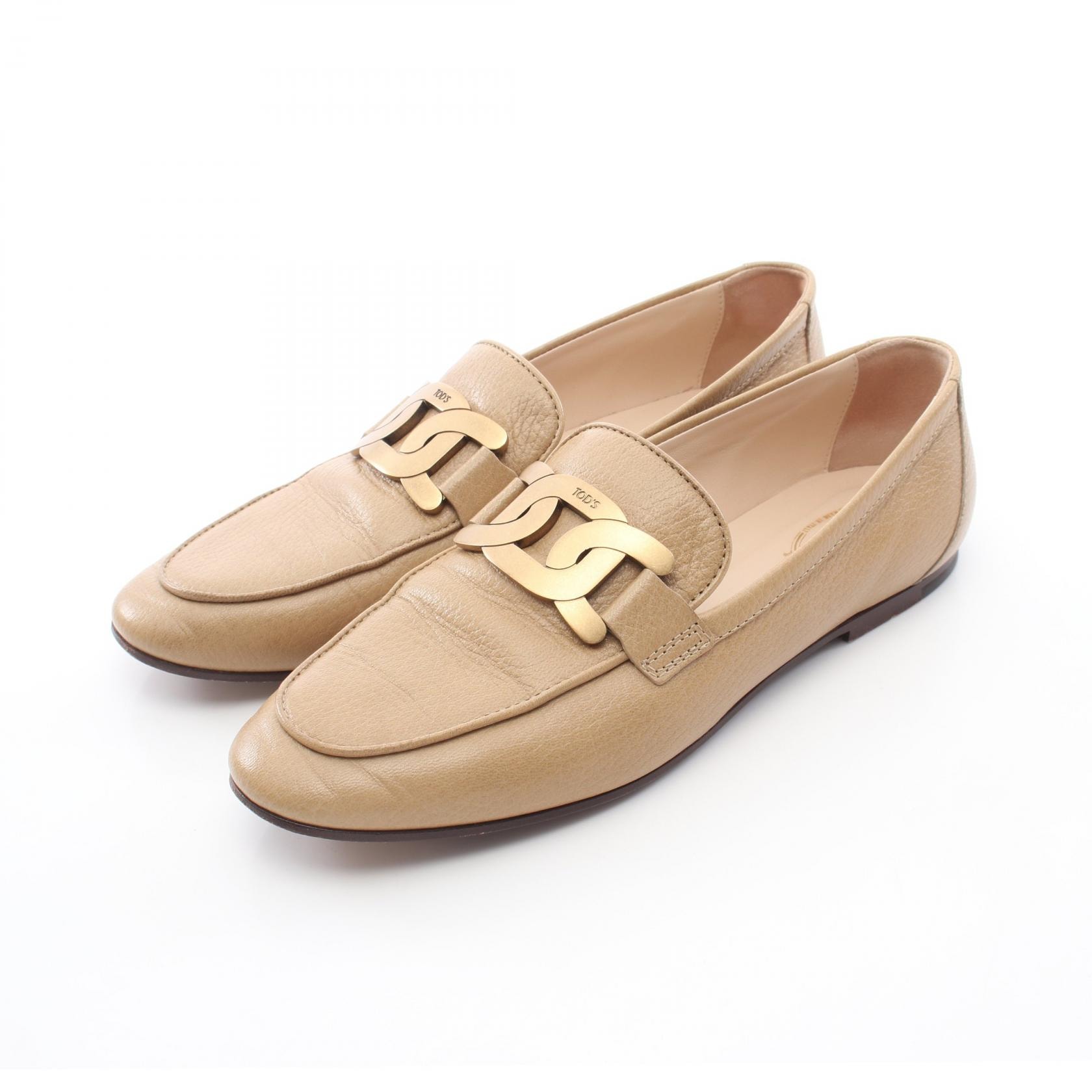 トッズ TOD'S KATE ケイト ローファー 靴 レザー レディース ベージュ系 【中古】