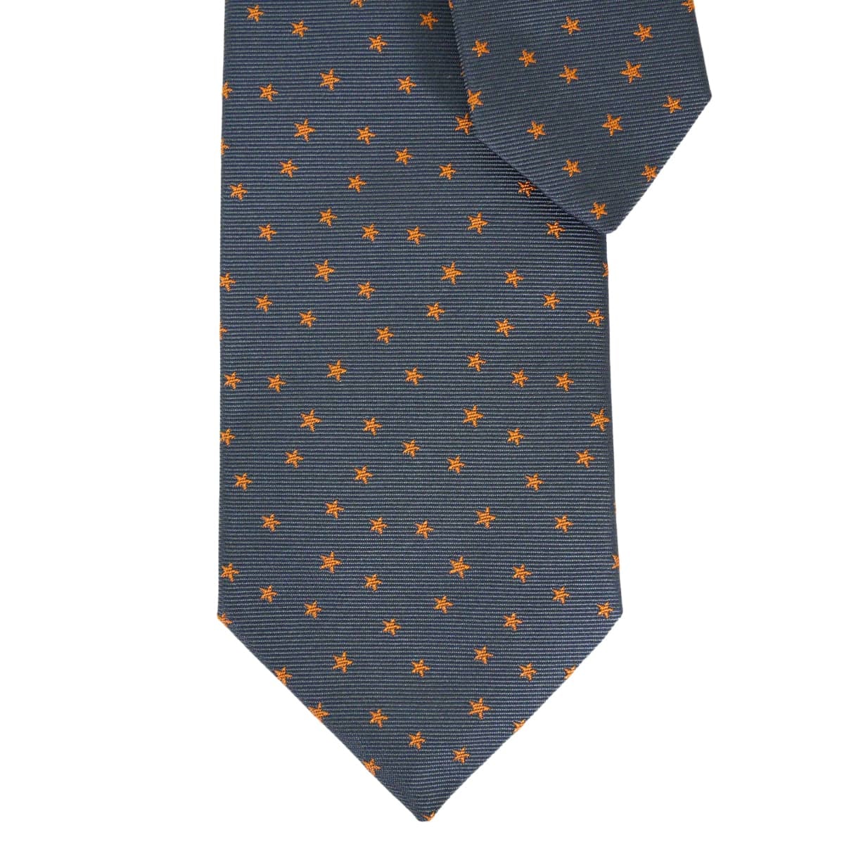 2019年春夏 HERMES エルメス ネクタイ シューティングスター 流れ星 アルドワーズ/オレンジ シルク100% H339245T 新品未使用