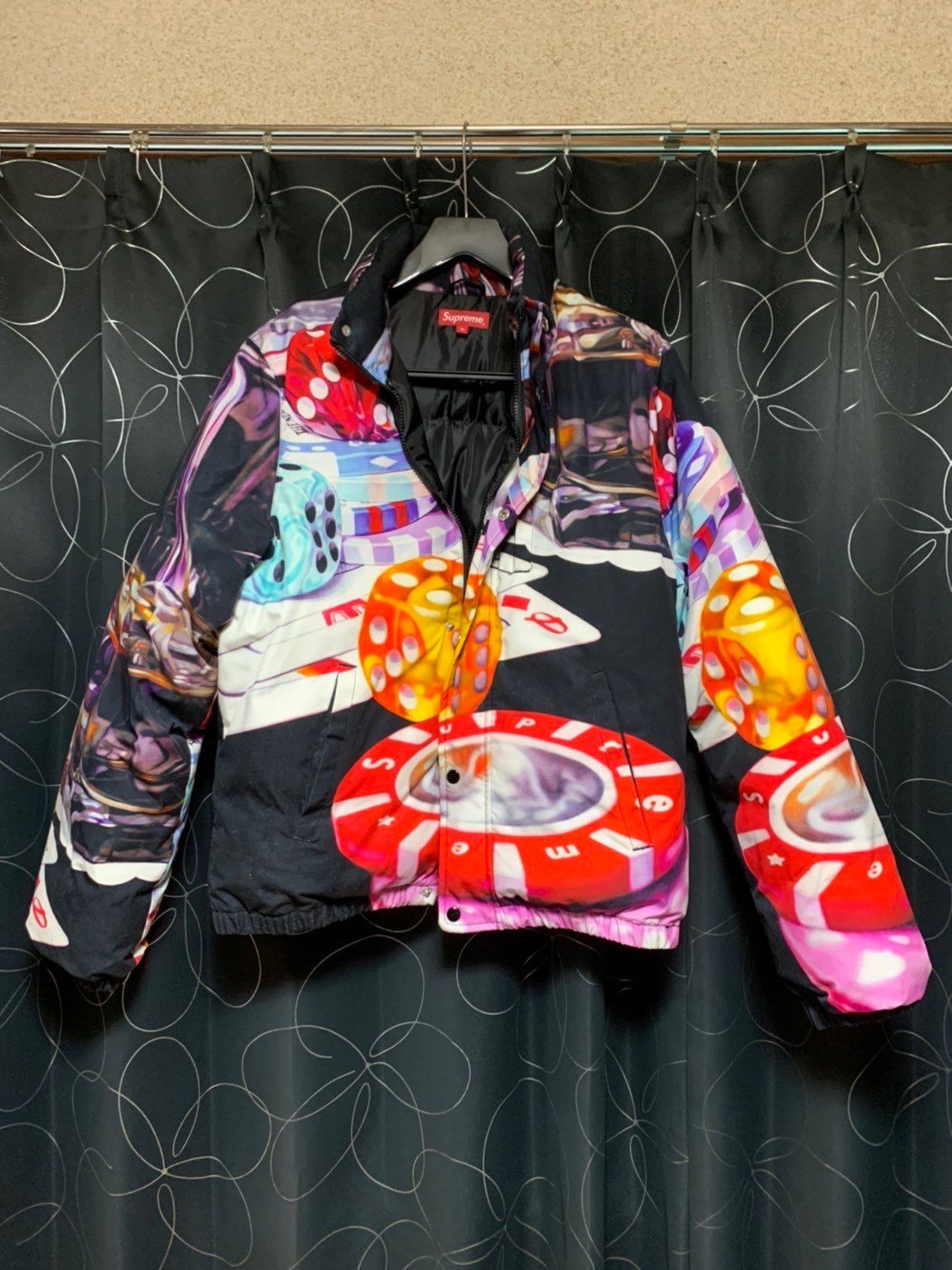 Supreme Reflective Speckled Down Jacket "Black"