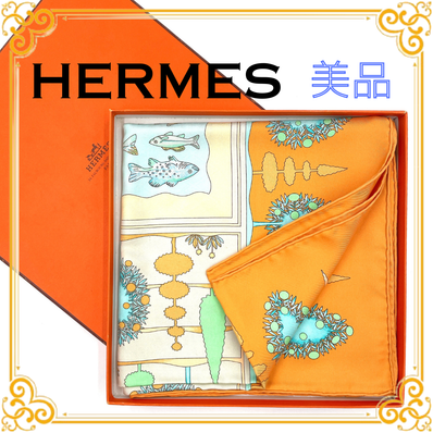 Hermes Scarf 90 Paridaiza "Orange"