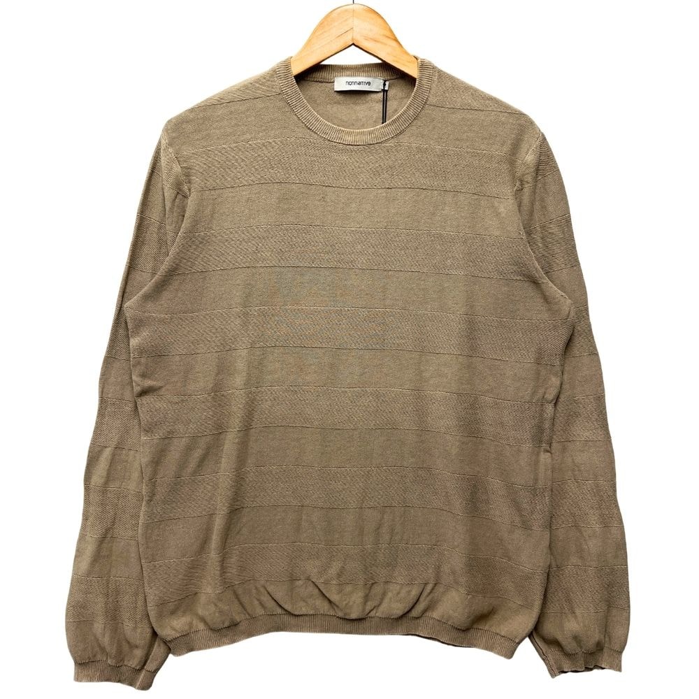 NONNATIVE ノンネイティブ NN-K3903 TROOPER L/S SWEATER COTTON SHADOW BORDER YARN VW 薄手 セーター 53321