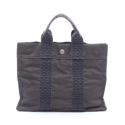 エルメス HERMES エールラインPM トートバッグ バッグ キャンバス レディース グレー系 【中古】
