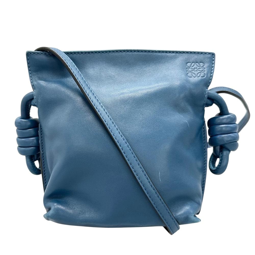 LOEWE ロエベ ショルダーバッグ フラメンコ ワンショルダー 斜め掛け 261838 カーフ    ブルー 青 レディース【中古品】