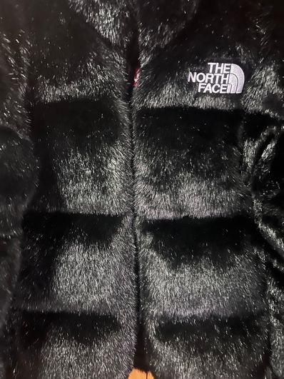 Supreme x The North Face Faux Fur Nuptse Jacket "Black"