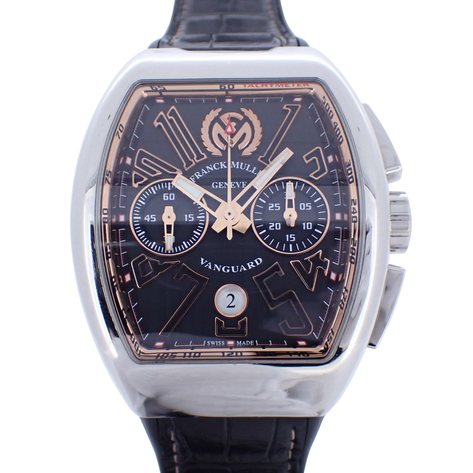 日本限定150本 FRANCK MULLER フランクミュラー  ヴァンガード クロノ  V45CCDTSTGJ  SS/PG  メンズ 腕時計