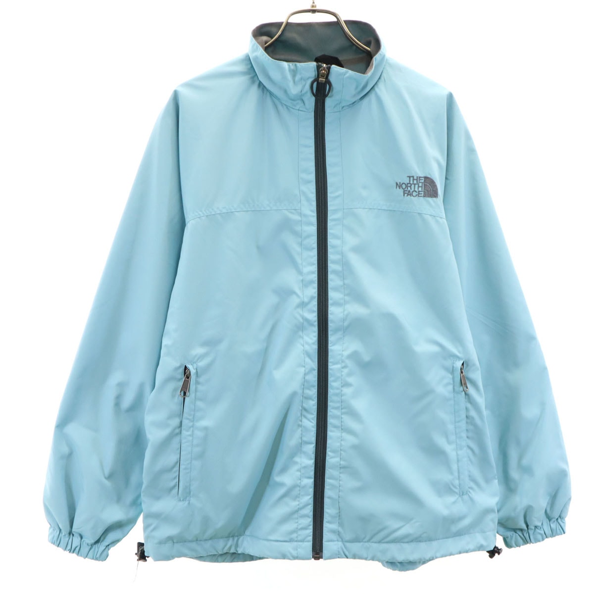 THE NORTH FACE ノースフェイス ウインドブレーカー L 水色 NPW-2957 アウトドア ジャケット 裏トリコット