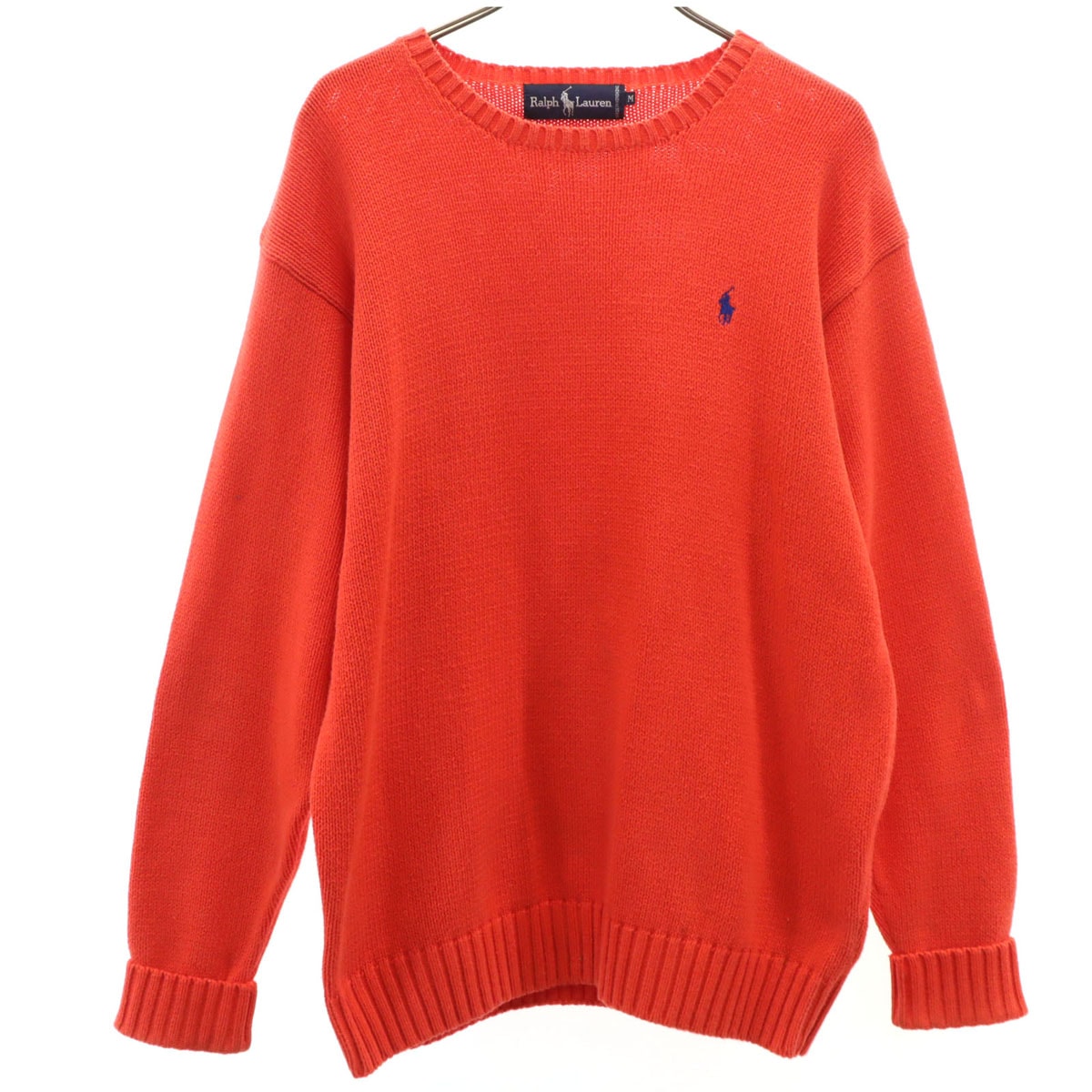 Polo by Ralph Lauren ポロバイラルフローレン 長袖 ニット M 朱色 セーター