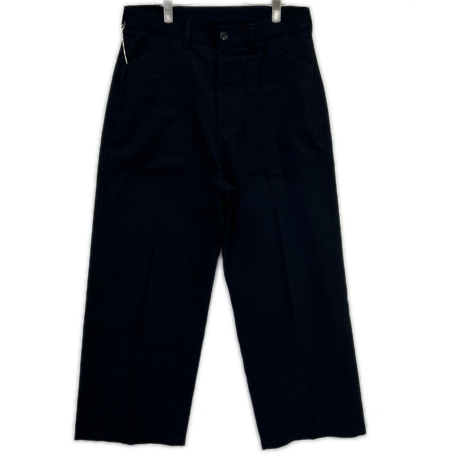 アンセルム 25AW ANC-PT96 ブラック W/S BAKER PANTS/ウールリネンシルク ベイカーパンツ 2