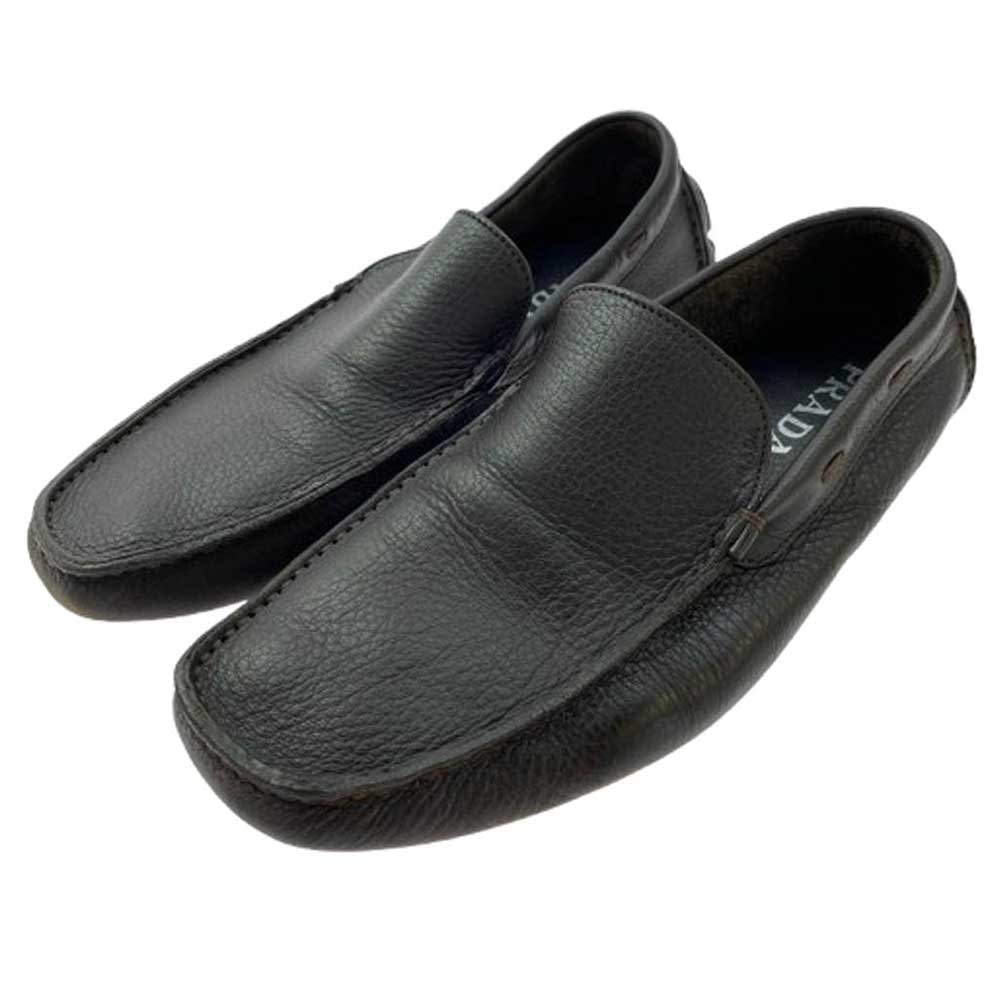 PRADA プラダ その他靴 2D0165 ダークブラウン スリッポン ドライビング シューズ ブラウン系 6.5【中古】