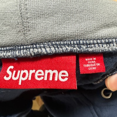 Supreme Playoffs Zip Up Hooded Sweatshirt "Navy"