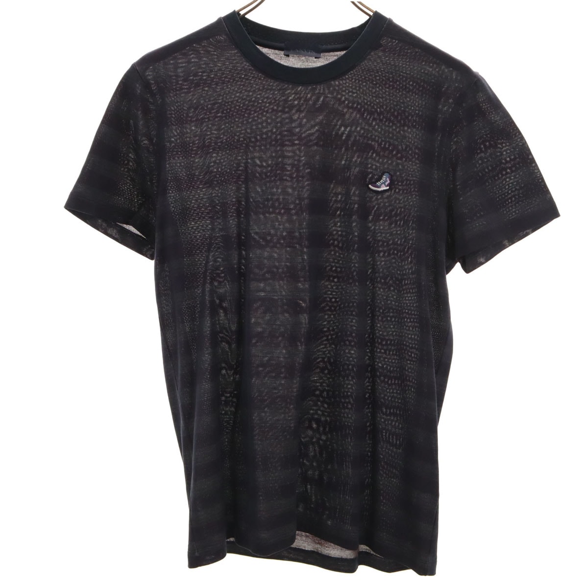 美品 LANVIN ランバン イタリア製 ボーダー柄 半袖 Tシャツ XS ネイビー