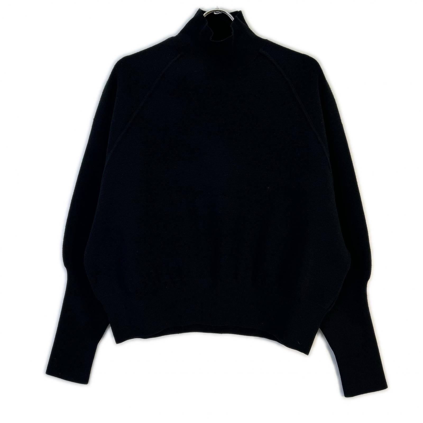 アクネ ストゥディオズ FN-WN-KNIT000179 ブラック ウール混 ドルマンスリーブ タートルネックニットプルオーバー L