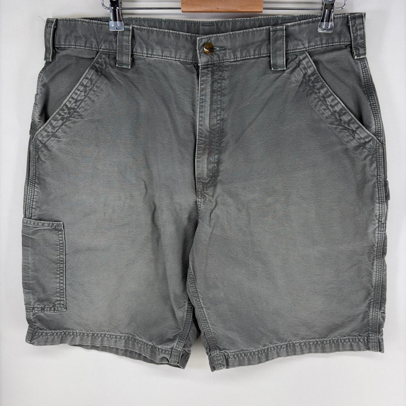 古着 カーハート Carhartt パンツ ペインター ジップフライ ショーツ ハンマーループ スパナポケット 38  グレー系 メンズ