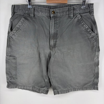 古着 カーハート Carhartt パンツ ペインター ジップフライ ショーツ ハンマーループ スパナポケット 38 グレー系 メンズ