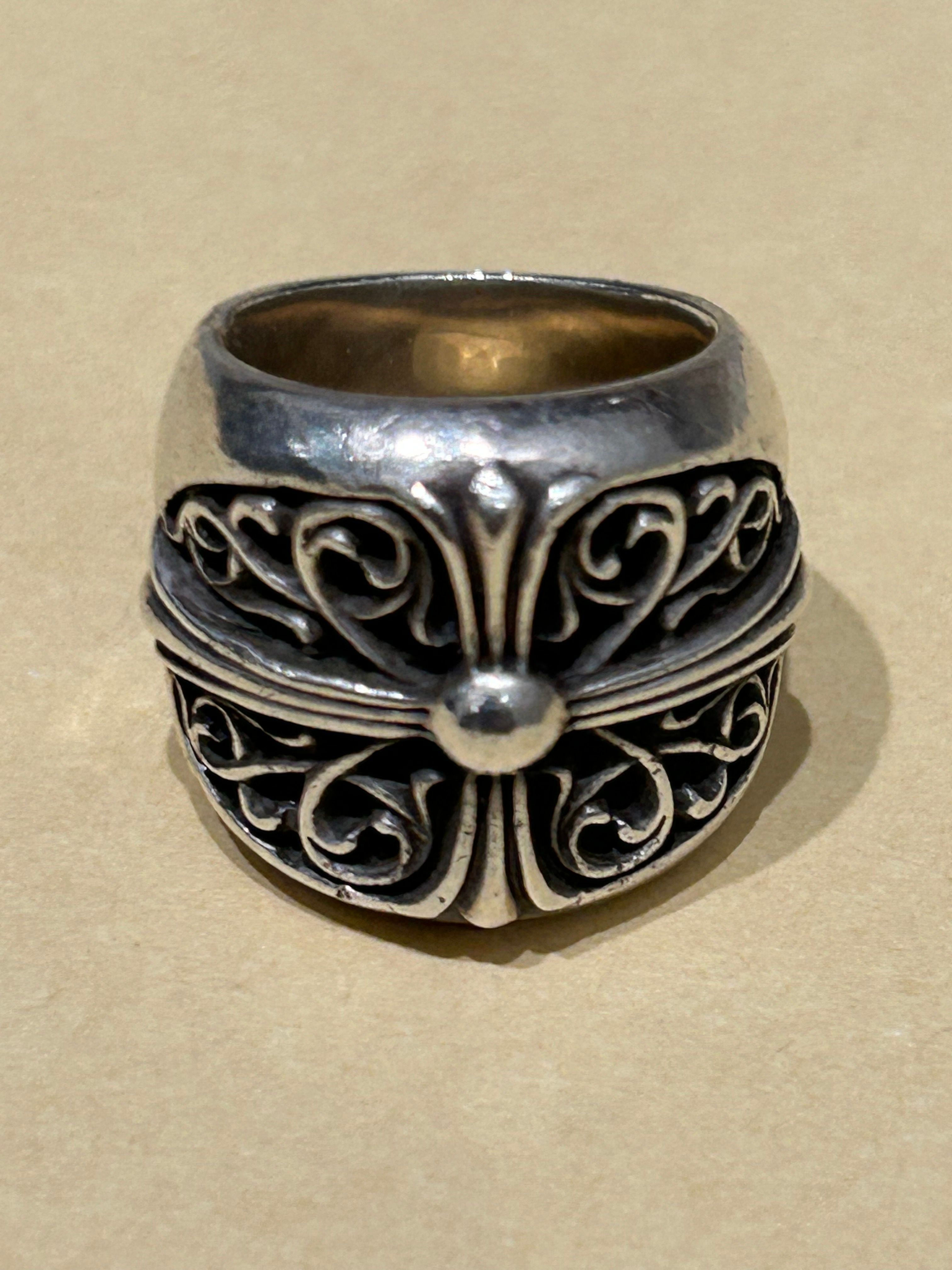 Chrome Hearts Classic Oval Cross Ring "Silver"