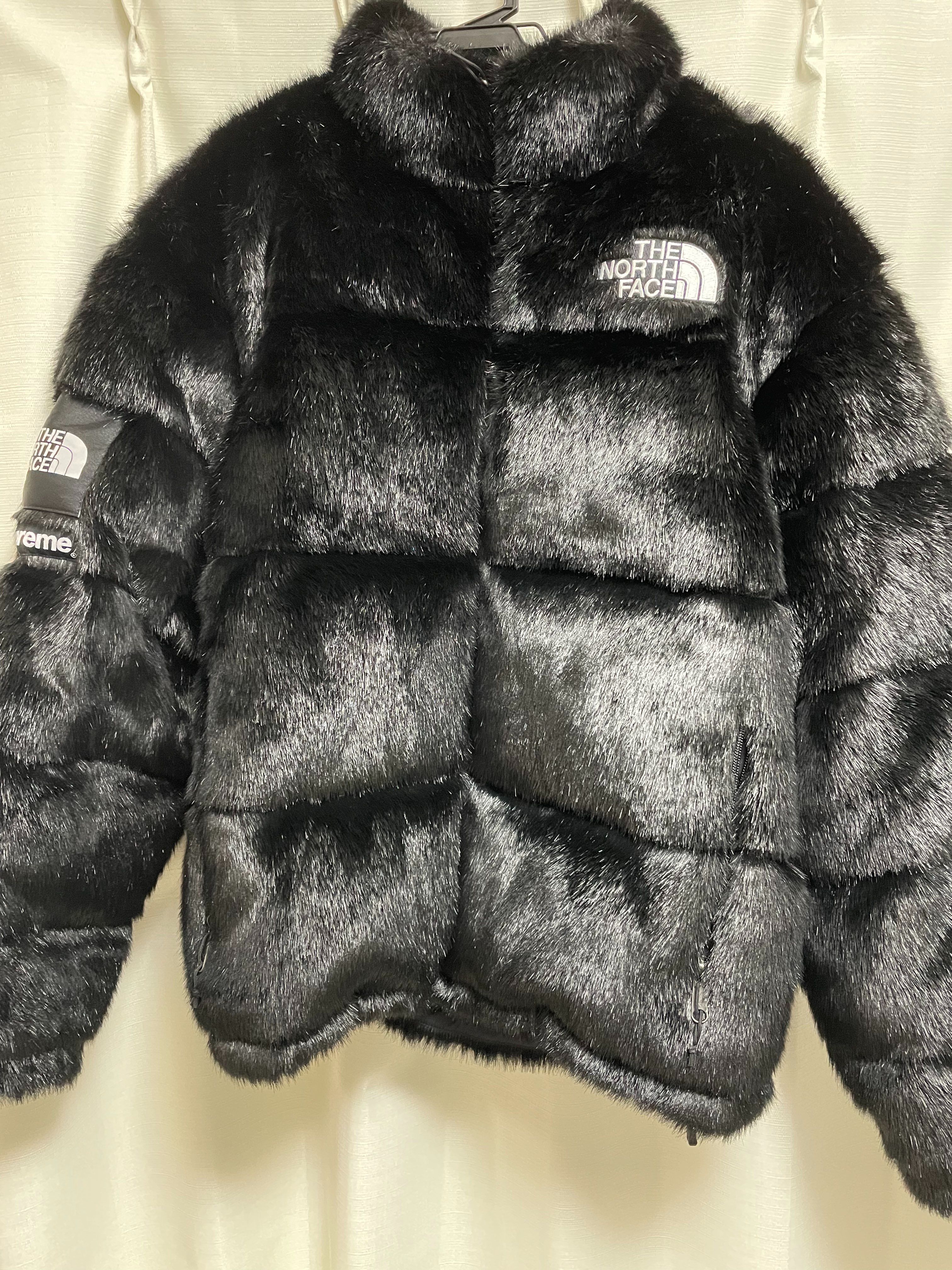 Supreme x The North Face Faux Fur Nuptse Jacket "Black"