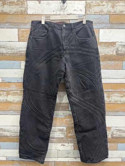Supreme S Logo Loose Fit Jean "Washed Black"