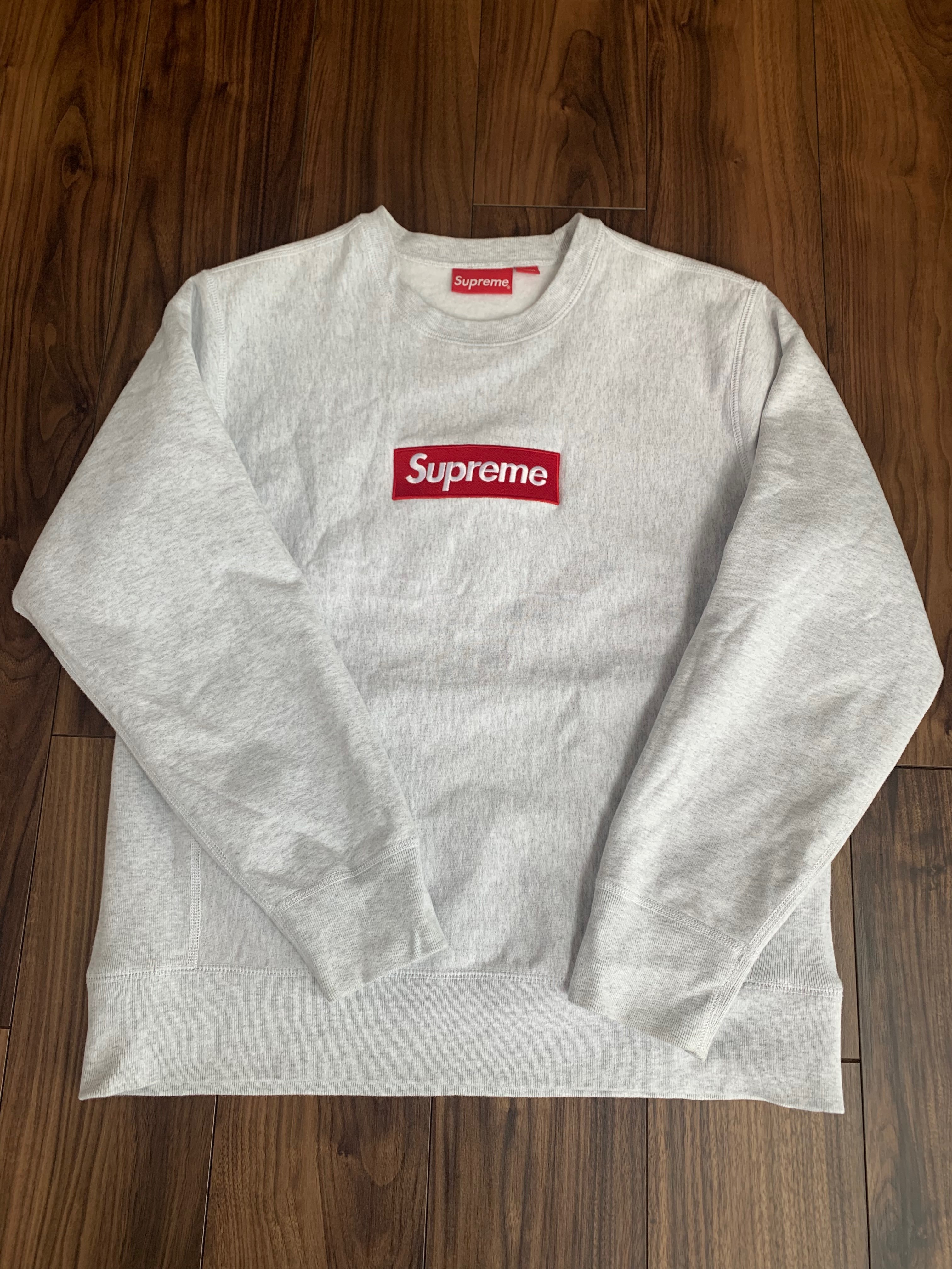 Supreme Box Logo Crewneck Sweatshirt "Ash Grey" (18FW)