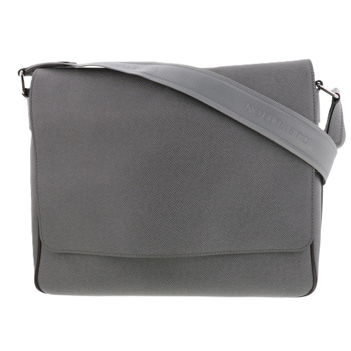 LOUIS VUITTON ルイ・ヴィトン ロマン MM ショルダーバッグ M32623 タイガ キャンバス グレー ブラウン  メンズ【中古】