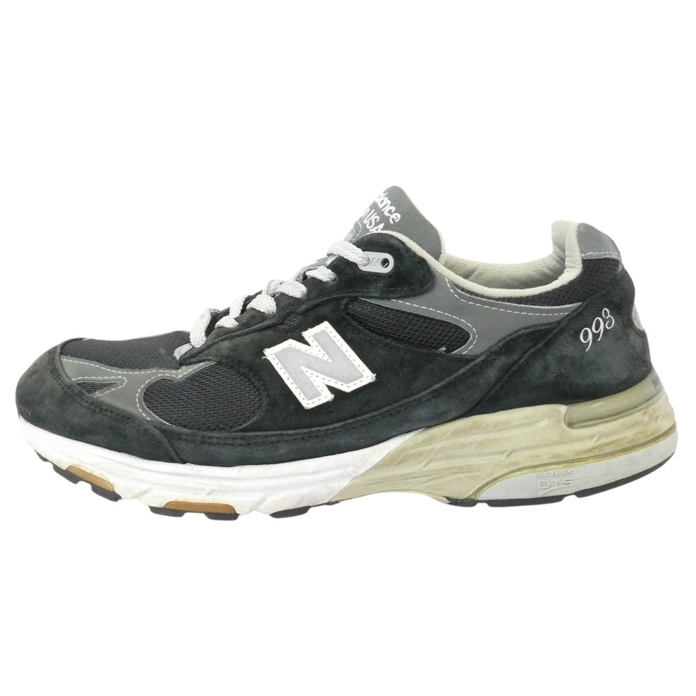 NEW BALANCE ニューバランス スニーカー MR993 USA製 スニーカー ランニングシューズ グレー系 28.5cm程度【中古】