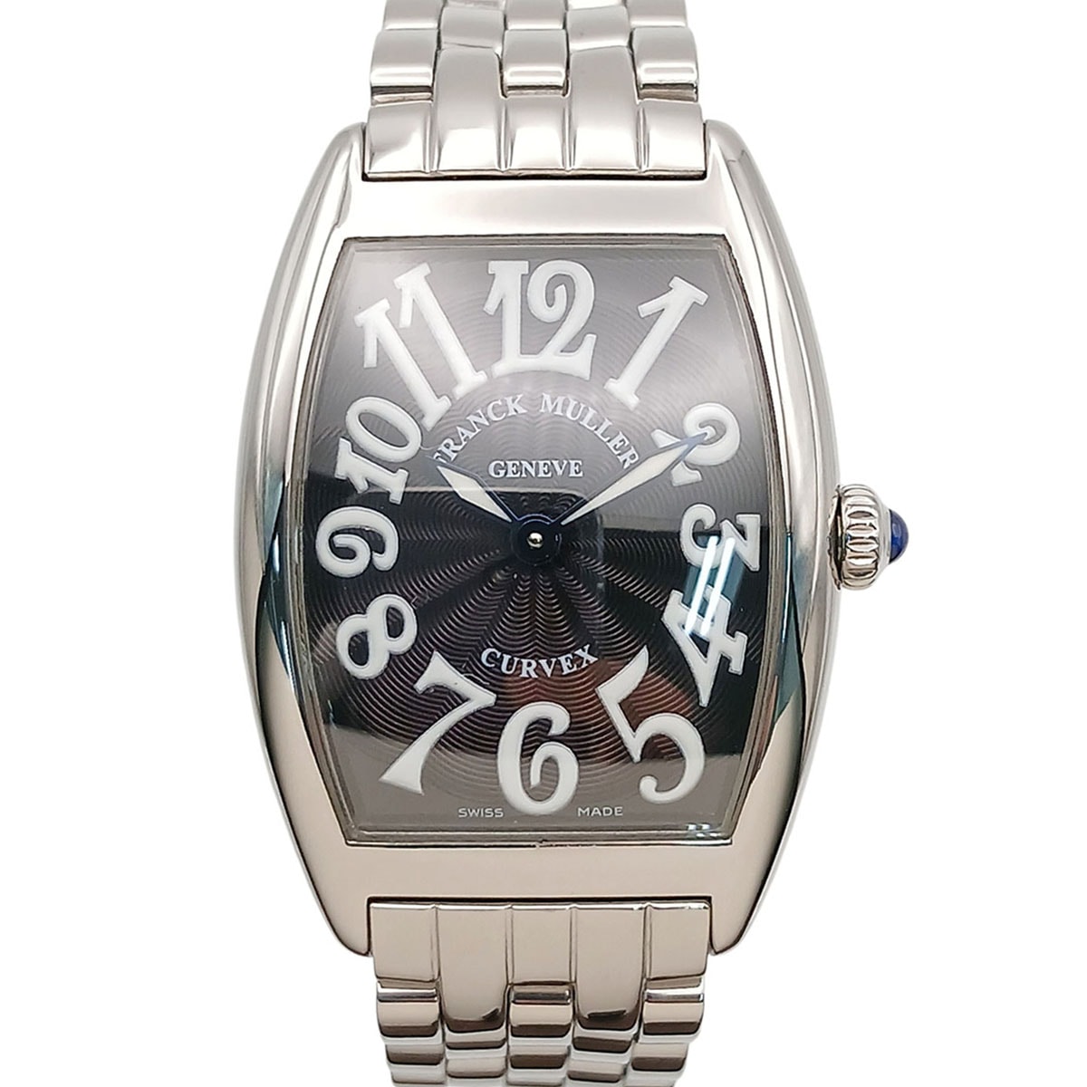 FRANCK MULLER フランクミュラー トノウカーベックス 腕時計 1752QZ ステンレススチール ブラック シルバー  レディース【中古】