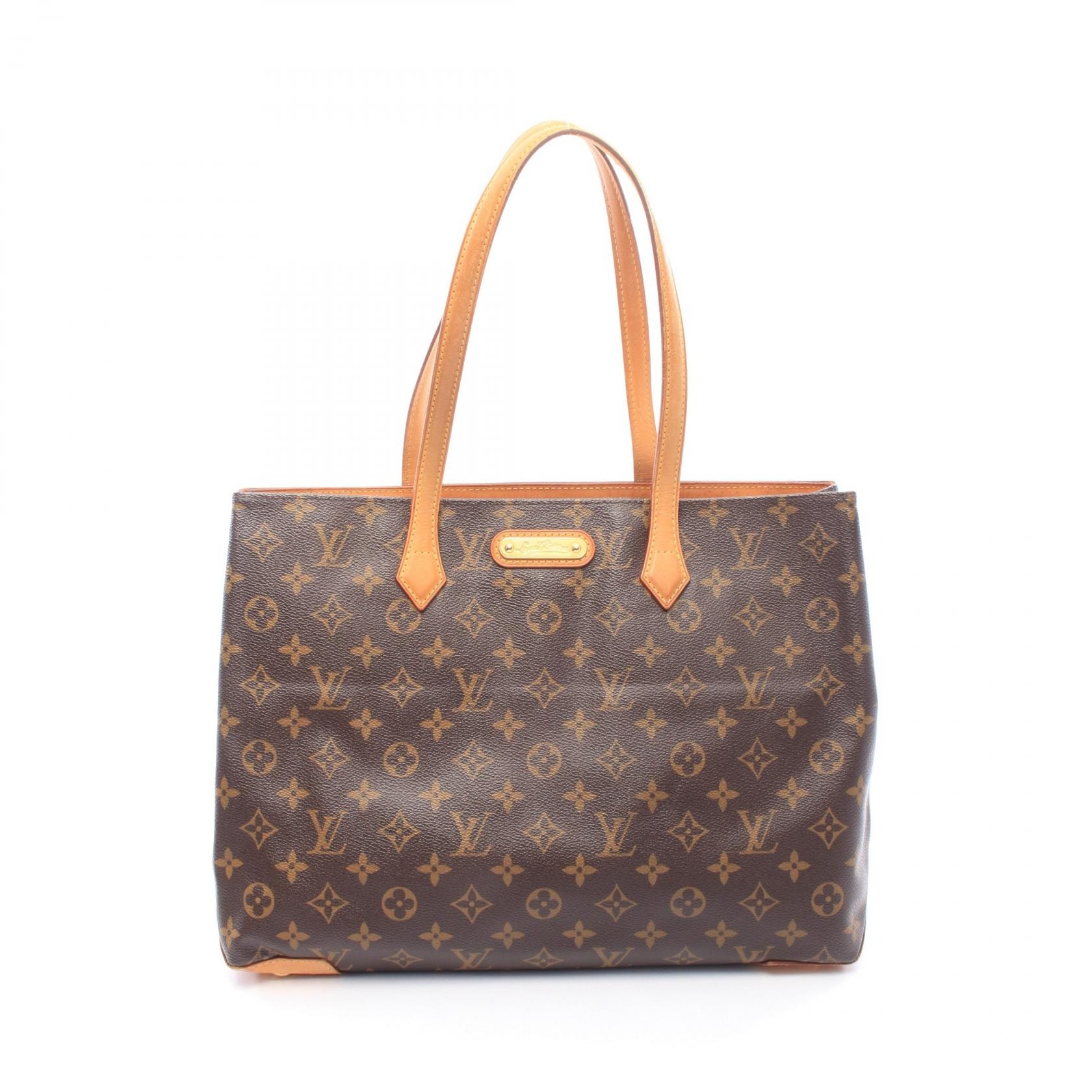 ルイ・ヴィトン LOUIS VUITTON ウィルシャーMM トートバッグ バッグ PVCコーティングキャンバス レザー モノグラム レディース ブラウン系 M45644 【中古】