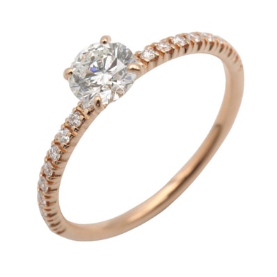 カルティエ CARTIER エタンセル ハーフエタニティ ダイヤ リング リング・指輪 ジュエリー K18PG(ピンクゴールド) ダイヤモンド レディース クリア系 / ゴールド系 【中古】
