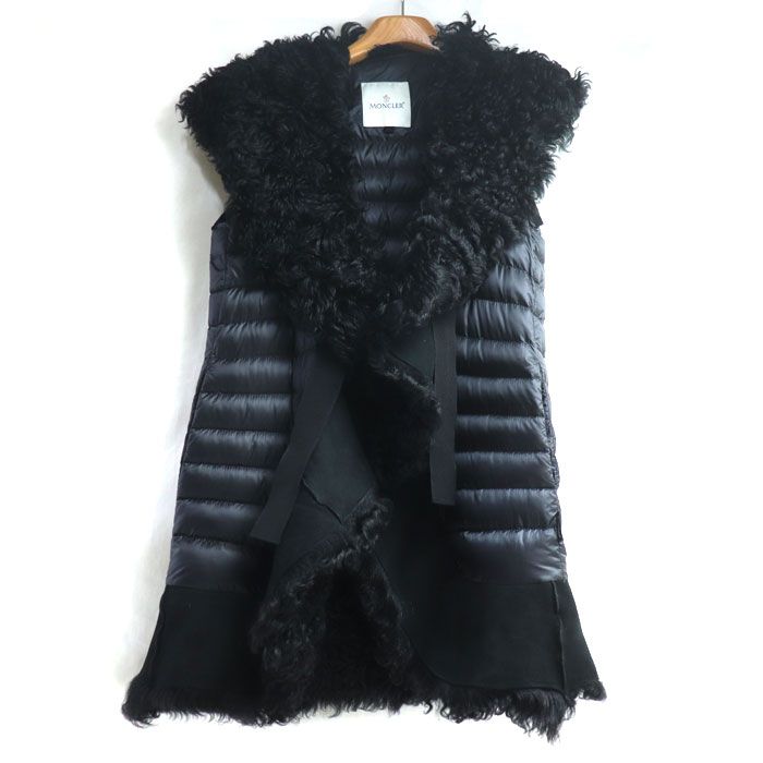 MONCLER モンクレール ロングジレ ブラック レディース【中古】