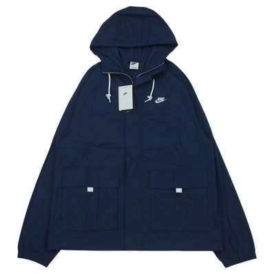 NIKE ナイキ FN3109-410 CLUB BOWLINE フードJKT クラブ ボウライン フーデッド ジャケット ネイビー系 L【極上美品】【中古】