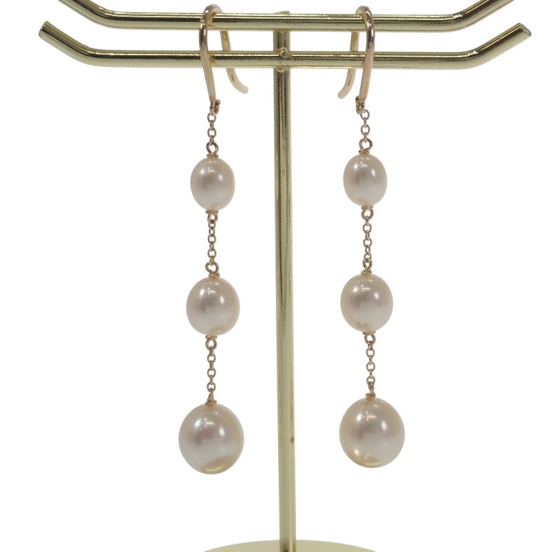 ティファニー TIFFANY&Co. バイザヤード パールチェーン 60764050 ピアス K18イエローゴールド ゴールド レディース【中古】【Aランク】