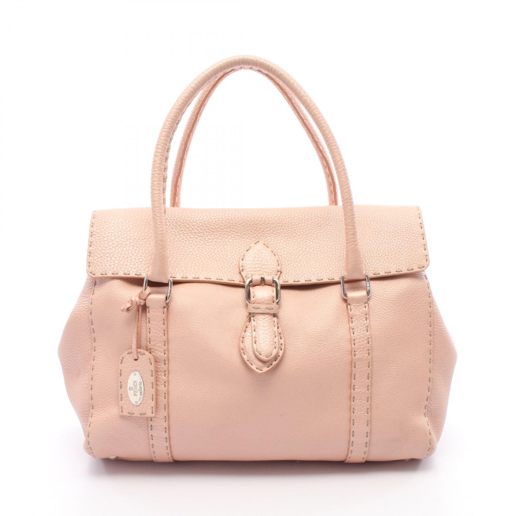 フェンディ FENDI リンダ セレリア ハンドバッグ バッグ レザー レディース ピンク系 8BR458 【中古】