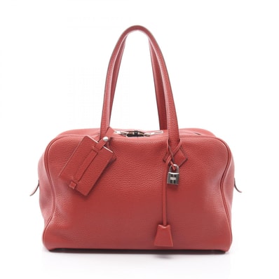 エルメス HERMES ヴィクトリア35 ハンドバッグ バッグ レザー トリヨンクレマンス ルージュベネチアン □M刻印(2009年製造) レディース ボルドー系 【中古】