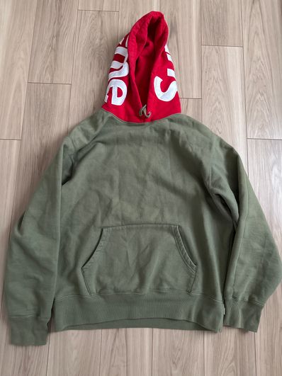 Supreme Contrast Hooded Sweatshirt "Olive"