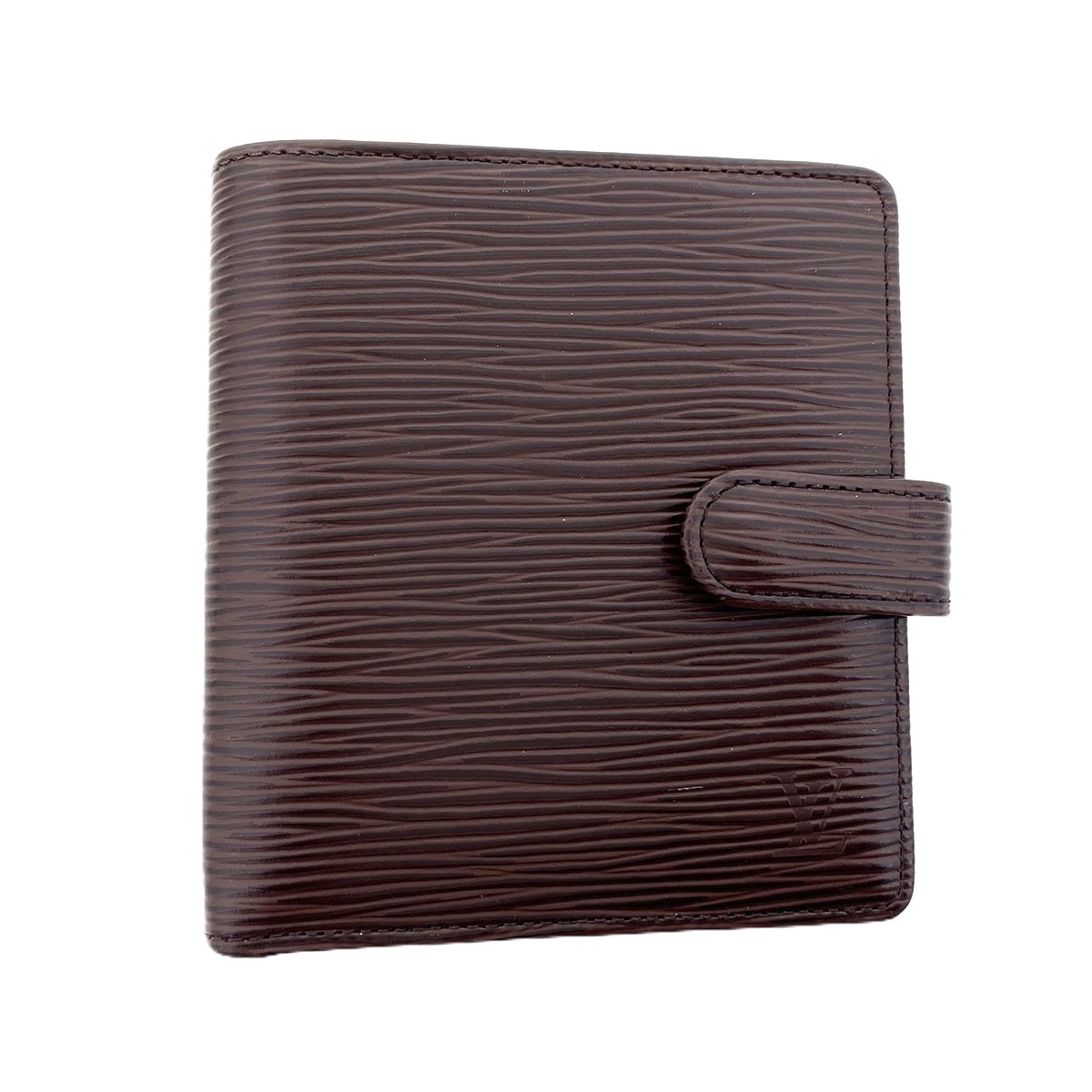 LOUIS VUITTON ルイ・ヴィトン ポルトビエ・コンパクト 二つ折り財布 M6355D エピレザー ブラウン メンズ【中古】