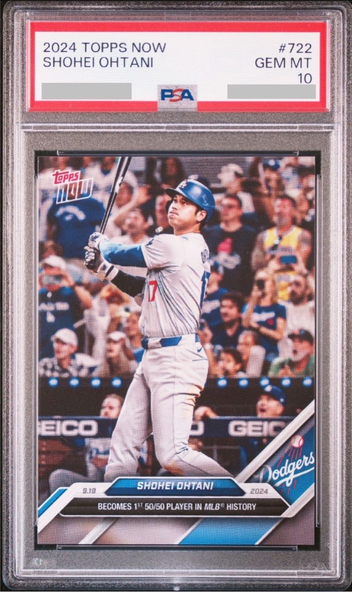 大谷翔平 [722](2024 MLB トップスナウカード「50/50 Club 9/19/24」)