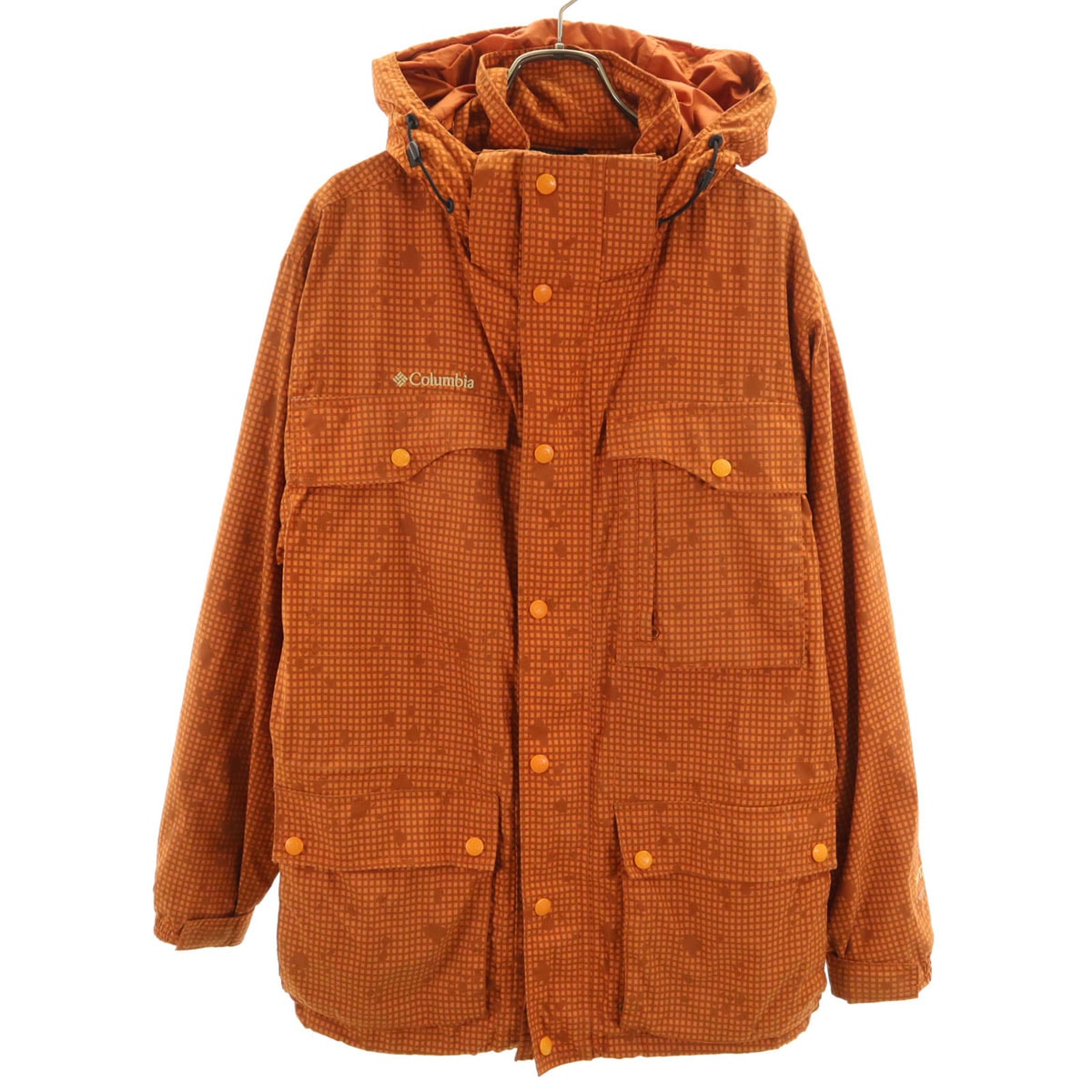 Columbia コロンビア チェック柄 バネゴクリーク ジャケット S オレンジ アウトドア
