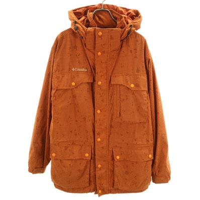Columbia コロンビア チェック柄 バネゴクリーク ジャケット S オレンジ アウトドア