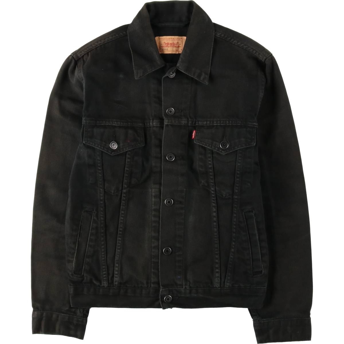 古着 リーバイス Levi's 72510-0014 ユーロモデル ブラック デニムジャケット Gジャン メンズS相当/eaa663752