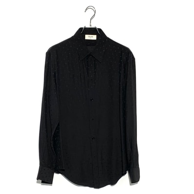 Celine CLASSIC SHIRT IN JACQUARD SILK black