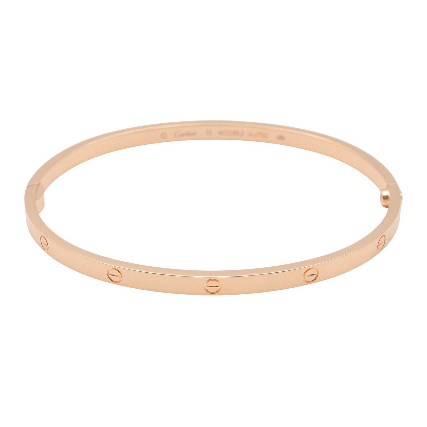カルティエ CARTIER ラブブレス SM バングル アクセサリー K18PG(ピンクゴールド) メンズ レディース ゴールド系 【中古】