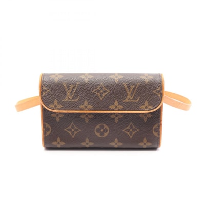 ルイ・ヴィトン LOUIS VUITTON ポシェットフロランティーヌ モノグラム ウエストバッグ ボディバッグ バッグ PVCコーティングキャンバス レザー レディース ブラウン系 M51855 【中古】