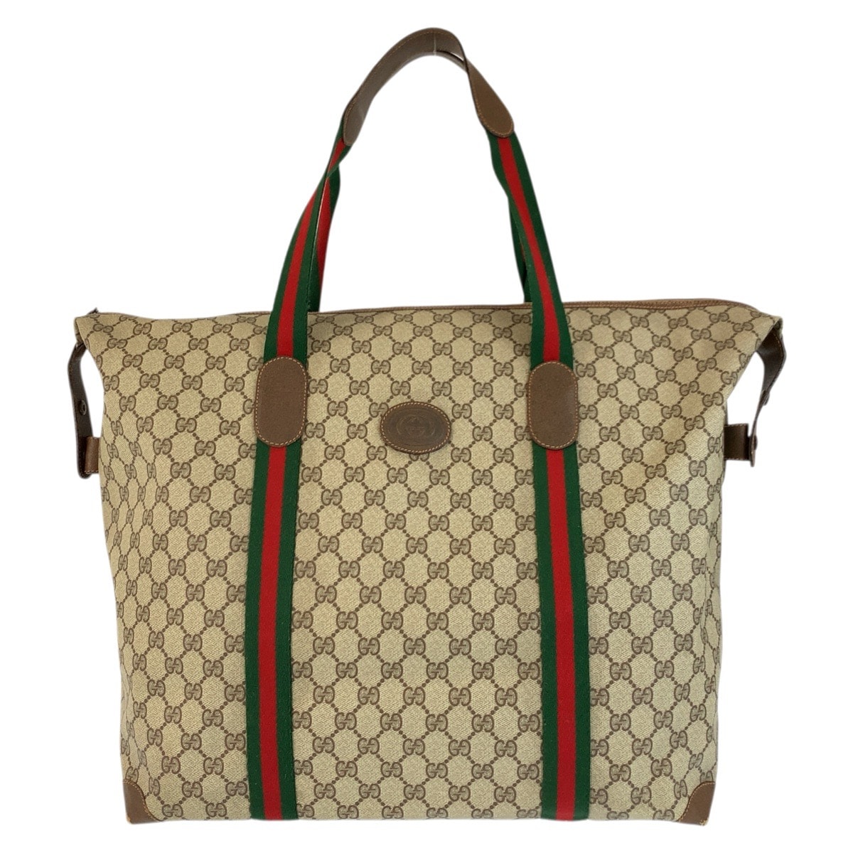 美品 GUCCI グッチ ヴィンテージ シェリーライン ベージュ ブラウン GGスプリームキャンバス ボストンバッグ ハンドバッグ 601700 【中古】