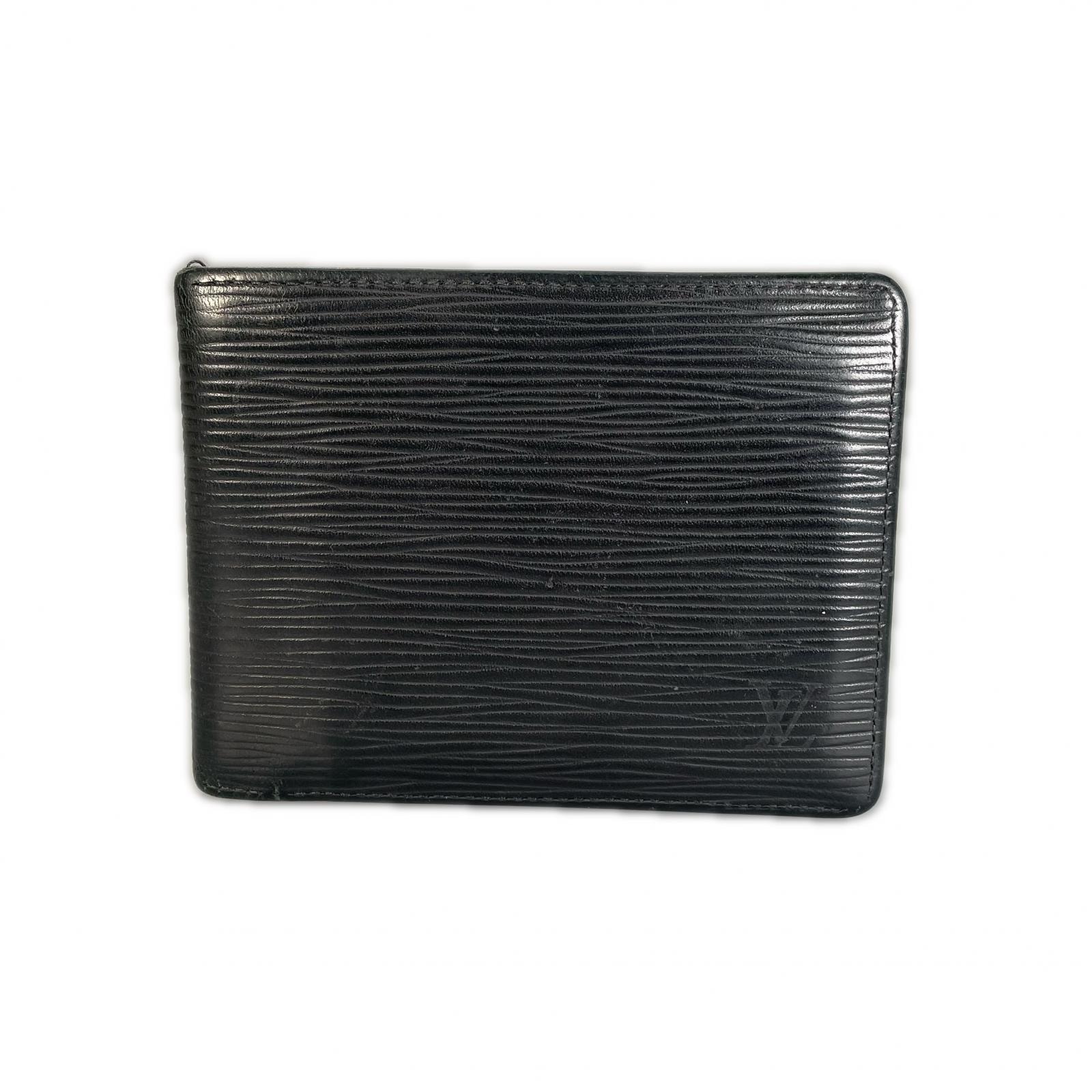 LOUIS VUITTON ルイ・ヴィトン ポルトフォイユ・ミュルティプル M60662 二つ折り財布 エピレザー ブラック ユニセックス【中古】