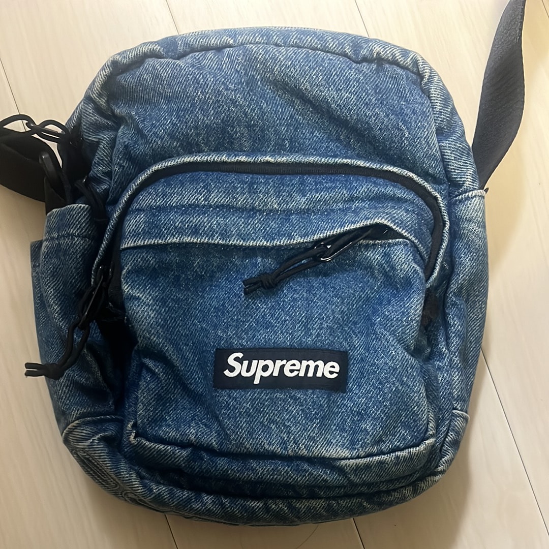 シュプリーム デニム ショルダーバッグ "ウォッシュドインディゴ"