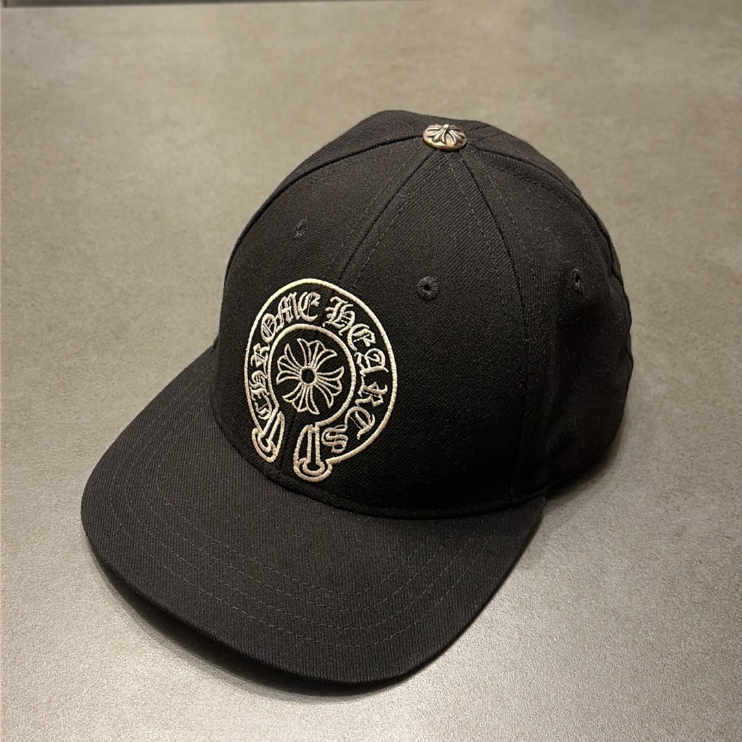Chrome Hearts Trucker Cap Denim Horseshoe Stitch "Black"